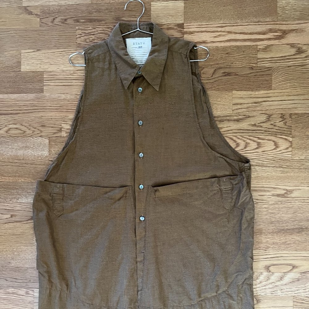 State the Label Smock - One of a Kind Brown fits like size Medium